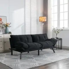 Airsurfer Modern Convertible Sofa Bed &uml;C Folding Sleeper Couch with Pillow-Top Tufted Cushions and Adjustable Backrest for Living Room