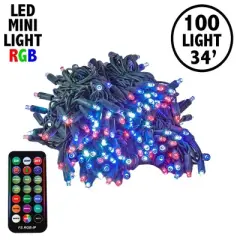 Novelty Lights RGB LED Color Changing Mini Light Green Wire