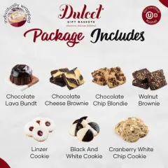 Dulcet Gift Baskets Fresh Baked Brownies and Cookies Gift Baskets, Gourmet Sympathy Baskets Condolence Baskets For Women, Mother, Sister, and Teacher