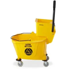 Dryser 33 Quart Commercial Mop Bucket with Side Press Wringer