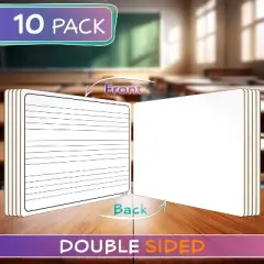 SCRIBBLEDO Music Staff Dry Erase 9"X12" Board 10-Pack, Erasers Included