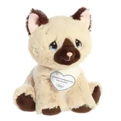 Aurora Small Jaspurr Siamese Kitten Precious Moments Inspirational Stuffed Animal Brown 6.5"