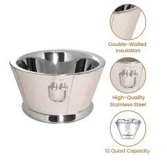 Sol Living Stainless Steel Single Wall Beverage Tub for Parties