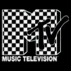Men's MTV Black and White Check Logo Jogger Sweatpants