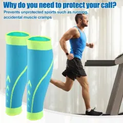 Unique Bargains Calf Compression Sleeve Leg Compression Socks Sore Muscles Nylon Elastane 1 Pair