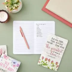 Juvale 6-Pack Prayer Journal for Women, 5x8 In Christian Notebook with Inspirational Scripture Bible Verses (Floral, 80 Pages)