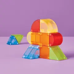 Magnetic Blocks Medium transparent Blue Tin - Gigglescape&trade;