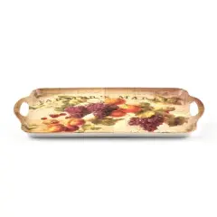Pimpernel Abundant Fall Large Melamine Handled Tray - 19.25" x 11.5"