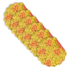 C&F Home Splendor Cotton Quilted Round Reversible Placemats Set of 6, 17"