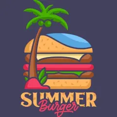 Women's Design By Humans Summer Burger By VEKTORKITA Racerback Tank Top