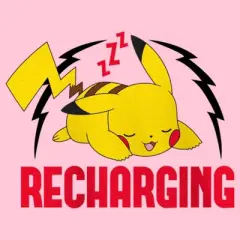 Girl's Pokemon Recharging Pikachu T-Shirt