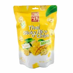 Chao Sua Thai Sticky Rice Chips Mango Flavored 3.17 Oz. (Pack of 2)
