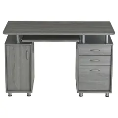 Complete Workstation Computer Desk with Storage Gray - Techni Mobili