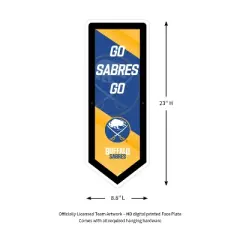 Evergreen Ultra-Thin Glazelight LED Wall Decor, Pennant, Buffalo Sabres- 9 x 23 Inches Made In USA