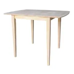 36" Extendable Table with Butterfly Unfinished - International Concepts