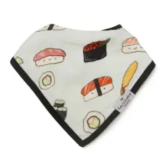 Loulou Lollipop 2pk Muslin Bandana Bib Set - Sushi/Taco