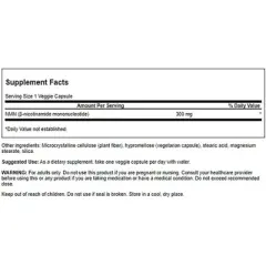 Swanson NMN Nicotinamide Mononucleotide, 300 mg, 30 Veggie Capsules