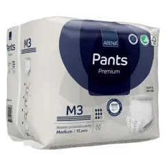 Abena Premium Pants M3 Disposable Underwear Pull On with Tear Away Seams Medium, 1000021324, 180 Ct