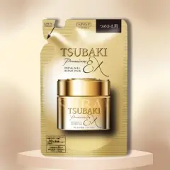 Shiseido Tsubaki Premium EX Repair Hair Mask (REFILL 5.29 oz) radiant hair with a refillable rinse-out hair care mask from Tsubaki