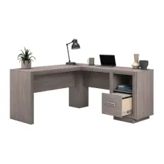 Sauder Hayes Garden L Desk Ashen Oak