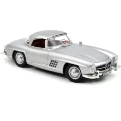 1957 Mercedes-Benz 300 SL Roadster Silver Metallic 1/18 Diecast Model Car by Norev