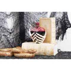 Gallerie II Skeleton Hands Decorative Halloween Glass Bottle Figurine