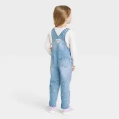 OshKosh B'gosh Toddler Girls' Heart Denim Overalls - Light Blue