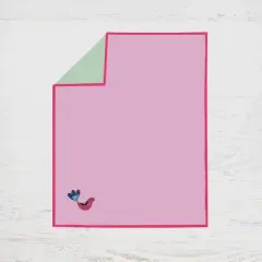 Bacati - Botanical Floral Birds Pink Multicolor 10 pc Crib Bedding Set with 2 Crib Fitted Sheets