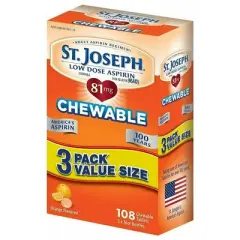 St.Joseph Aspirin 81 Mg Chewable 108 Count