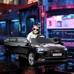 Aosom 12V Kids Electric Ride On Audi Sports Car, Battery Powered Toy w/ Parent Remote Control, Lights, Music, and Horn, for 3-5 Years Old