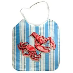 Norpro Adjustable Crab / Lobster Seafood Bibs 2 pk - Washable / Reusable Cotton