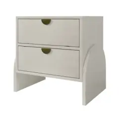 Organnice Retro Style White Nightstand,Bed Side Table