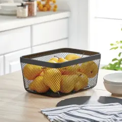 Metal Mesh Pantry Basket for Kitchen Storage
