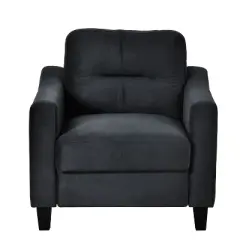 NicBex Couches for Living Room 32.2" Single Sofa Couch Modern Velvet Upholstered Sofa Couch 1-seat Sofa with Solid Wood Legs