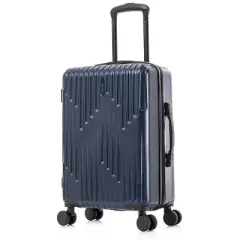 InUSA Drip Lightweight Hardside Carry On Spinner Suitcase - Blue