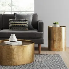 Manila Round Hammered Drum Coffee Table - Threshold&trade;