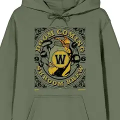 Yellowjackets Doom Coming Shroom Brew Long Sleeve Olive Adult Hooded Sweatshirt