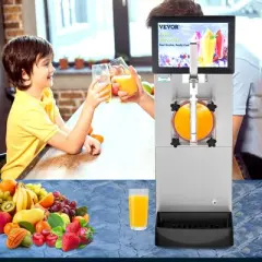 VEVOR Commercial Slushy Machine, 8L / 2.1 Gal Single Bowl, Cool and Freeze Modes, 1050W Stainless Steel Margarita Smoothie Frozen Drink Maker