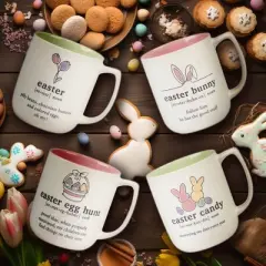 Certified International (Set of 4) 18oz Easter Words Mugs