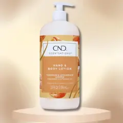 CND Scentsations Hand & Body Lotion ( Tangerine & Lemongrass) 33 oz XXL LITER | restore moisture and revitalize the skin