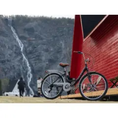 HILAND Flare Retro Cruiser City Bike for Women Men, 26 inch Step-Through Urban Commuter Bicycle