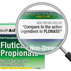 HealthA2Z &ndash; Fluticasone Propionate Nasal Spray 50 mcg &ndash; 24 Hour Allergy Relief &ndash; 0.62 FL OZ (144 Sprays)