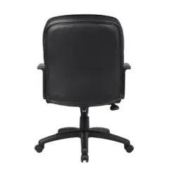 Mid Back Leatherplus Chair Black - Boss Office Products
