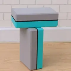 Toyzone World Gray Cyan High-Density Yoga Blocks
