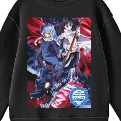That Time I Got Reincarnated As A Slime Poster Art Youth Black Crew Neck Sweatshirt