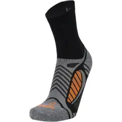 Balega Ultra Light Second Skin Crew Length Running Socks - Black/Gray Heather