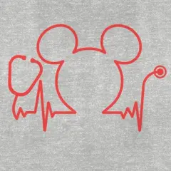Women's Mickey & Friends Nurse Heartbeat T-Shirt