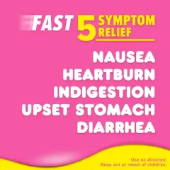 Pepto-Bismol 5 Symptom Stomach Relief Chewable Tablets - 48ct
