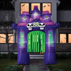 11.2' Projection Airblown Archway Kaleidoscope Haunted House Halloween Inflatable Decoration - Hyde and EEK! Boutique&trade;