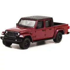 2021 Jeep Gladiator Willys Truck Snazzberry Red Met. w/Black Top "Battalion 64" Release 2 1/64 Diecast Model Car by Greenlight